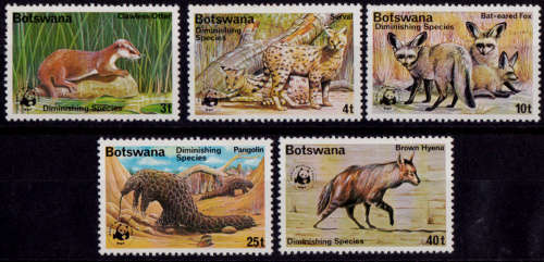 BOTSWANA 1977, 6 July.  Diminishing Species, set, MH, CV +/-R 1,126.00 view scans