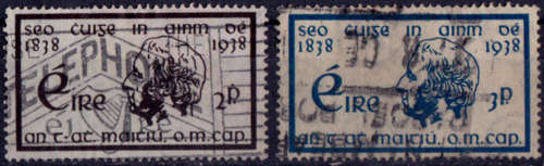 IRELAND 1938, 1 July. 100th ANNIV of TEMPERANCE MOVEMENT, set, UH, CV +/- R 197.00 view scans