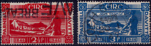 IRELAND 1946, 19 Sept. CS PARNELL and M DAVITT, set, UH, CV +/- R 67.00 view scans