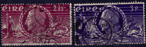 IRELAND 1948, 19 Nov. THE 1798 REBELLION, set, UH, CV +/- R 81.00 view scans