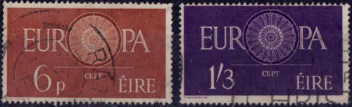 IRELAND 1960, 19 Sept. EUROPA, set, UH, CV +/- R 426.00 view scans