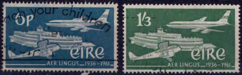 IRELAND 1961, 26 June. 25th ANNIV of AER LINGUS, set, UH, CV +/- R 126.00 view scans