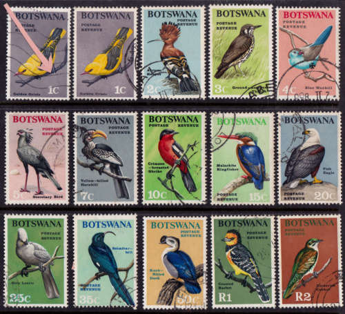 BOTSWANA 1967, 3 Jan. BIRDS, set, with variety, UH, CV +/- R 781.00 view scans
