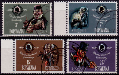 BOTSWANA 1970, 6 July. 100th ANNIV DEATH of CHARLES DICKENS, set, UH, CV +/- R 35.00 view scans
