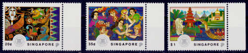 SINGAPORE 1992, 8 Aug. 25th ANNIV ASEAN, TOURISM YEAR, set, MNH, CV +/-R 54.00 view scans