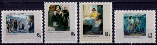 ALBANIA 1985, 25 June. PAINTINGS from the ART GALLERY in TIRANA, set, MNH, CV +/-R 62.50 view scans