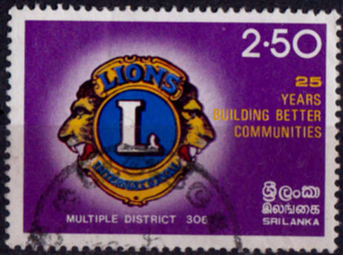 SRI LANKA 1983, 7 May. 25th Anniv of Lions Club Intl, single, UNH, CV +/-R 47.00 view scans