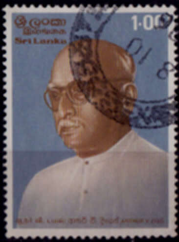 SRI LANKA 1986, 31 July, 100th Anniv Birth Arthur V Dias, single, UNH, CV +/-R 31.50 view scans