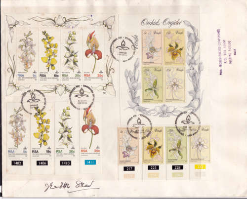 RSA 1981, 11 Sept. 10th WORLD ORCHID CONFERENCE, Signed Commemorative Envelope, view scans.