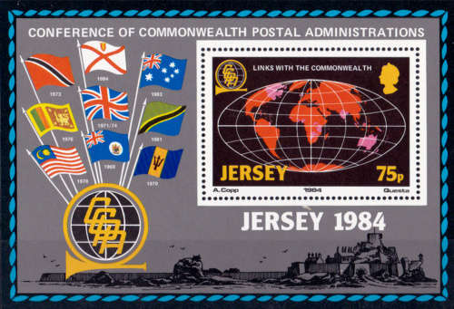 JERSEY 1984, 12 March. Commonwealth Day, mini sheet, MNH, CV +/-R 63.00 view scans