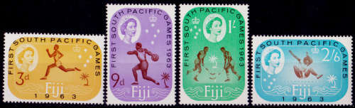 FIJI 1963, 17 July. 1st Anniv South Pacific Games, set, MH, CV+/- R 56.00 view scans