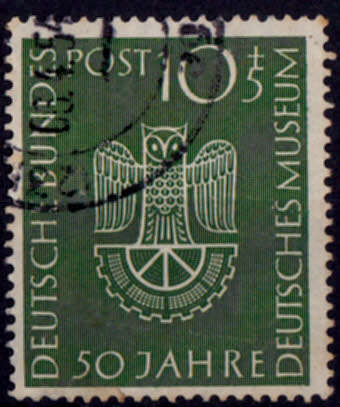 GERMANY 1953, 7 May. 50th Anniv German Museum Munich, single, UNH, CV+/- R 596.00 view scans