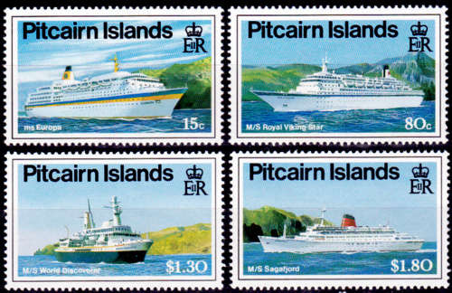 PITCAIRN ISLANDS 1991, 17 June. Cruise Liners, set, MNH, CV +/-R 74.50 view scans