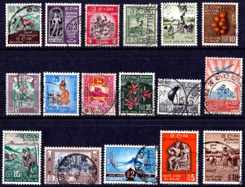 CEYLON 1958-1959, Local Motifs, set, UH, CV +/-R 231.00 view scans