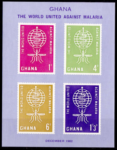GHANA 1962, 3 Dec. Malaria Eradication, Imperf minisheet, MNH, CV +/-R ??? view scans