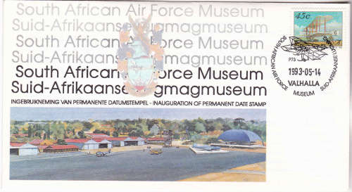 RSA 1993, 14 May. SAAF Museum, Inauguration of Permanent Date Stamp Cover, view scans