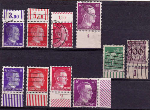 GERMANY, SELECTION LOT WITH MARGINS, UH, CV+/- R ??.00 view scans