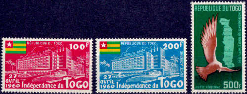 TOGO 1960, 27 April, AIRMAIL-DECLARATION of INDEPENDENCE, set, MNH, CV +/-R 290.00 view scan