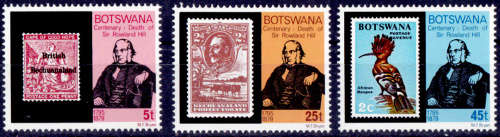 BOTSWANA 1979, 27 Aug, 100th ANNIV DEATH Sir ROWLAND HILL, set, MNH, CV +/-R 30.00 view scan
