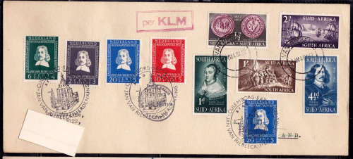 UNION OF SA 1952, 14 March, TERCENTENARY of LANDING of VAN RIEBEECK, Cover, R ??.00, view scans