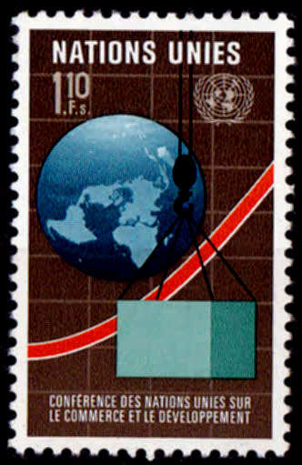 UN GENEVA 1976, 23 April, TRADE and DEVELOPMENT, single, MNH, CV +/-R 24.00 view scan