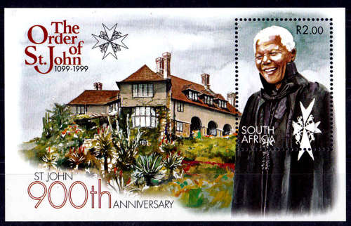 RSA 1999, 23 June. The Order of St John's 900th Anniv, mini sheet, mint, CV R 110.00 view scans
