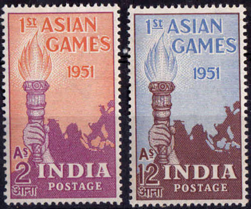 INDIA 1951, 4 March. 1st ASIAN GAMES, NEW DELHI, set, MH, CV +/-R 216.00 view scans