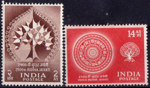 INDIA 1956, 24 May. Buddha Jayanti, set, MH, CV +/-R 162 .00 view scans