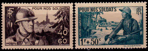 FRANCE 1940, 15 Feb. Charity Stamp, set, MH, CV +/-R 65.00 view scans