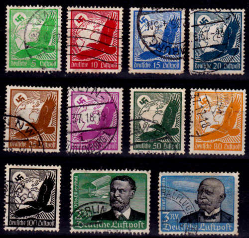 GERMAN EMPIRE 1934, 21 Jan. AIRMAIL set, UH, CV+/- R 1,710.00 view scans