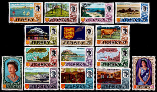JERSEY 1969, 1 Oct. DEFINITIVE ISSUE, set, MNH, CV+/- R 1,000.00 view scans