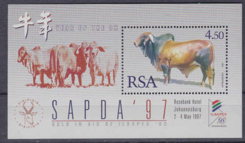 RSA 1997, 2 May, SAPDA, minisheet, MNH, CV R 150.00 view scans