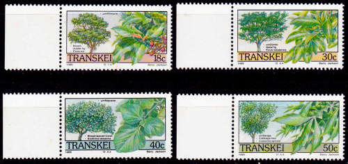 TRANSKEI 1989, 5 Oct. Indigenous Trees, set, MNH, CV R 10.00, view scans