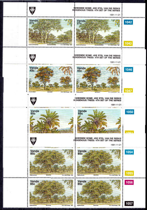 VENDA 1991, 21 Nov, INDIGENOUS TREES, set controls, MNH, CV R 120.00, view scans