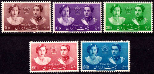 IRAN 1939, 25 April. ROYAL WEDDING, set, MNH, CV +/-R 570.00 view scan