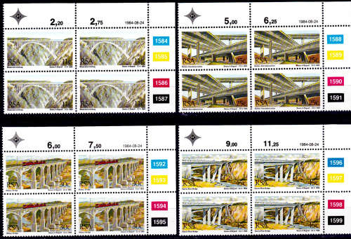 RSA 1984, 24 Aug. SA BRIDGES, set controls, MNH, CV R 40.00 view scans