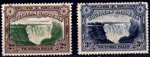 SOUTHERN RHODESIA 1932, 1 May. VICTORIA FALLS, set, MH, CV R400.00, view scans
