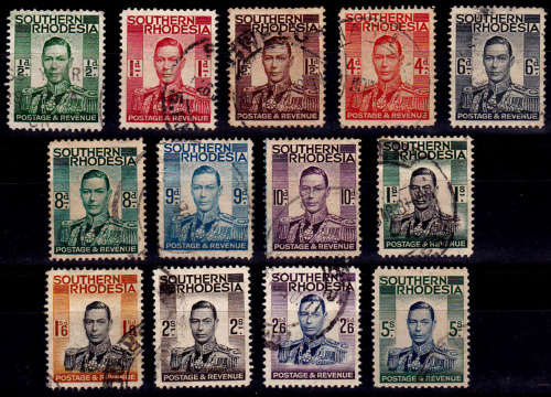 SOUTHERN RHODESIA 1937, 25 Nov. DEFINITIVE ISSUE KGVI, set, UH, CV R 425.00, view scans