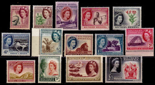 SOUTHERN RHODESIA 1953, 31 Aug. DEFINITIVE iSSUE, set, MNH, CV R 2,416.50 view scans