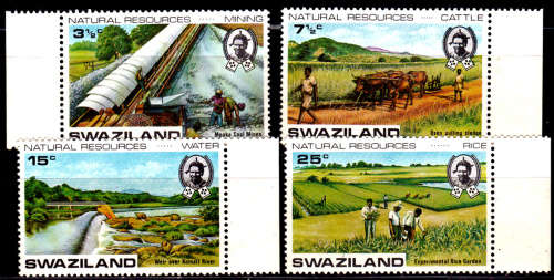 SWAZILAND 1973, 21 June. NATURAL PRODUCTS, set, MNH, CV +/-R 50.00 view scans