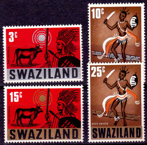 SWAZILAND 1968, 5 Jan. TRADITIONAL COSTUMES INCWALA CEREMONY, set, MNH, CV +/-R 30.00 view scans