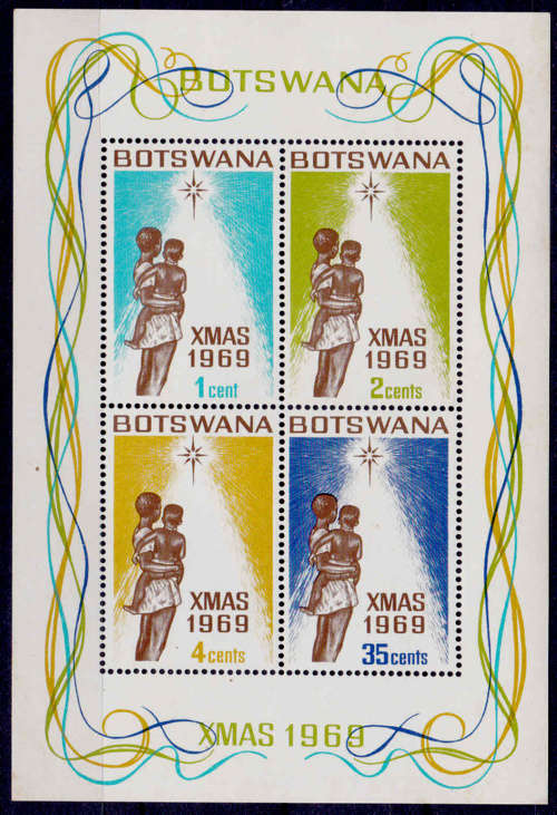 BOTSWANA 1969, 6 Nov. CHRISTMAS, minisheet, MNH, CV +/-R 20.00 view scans