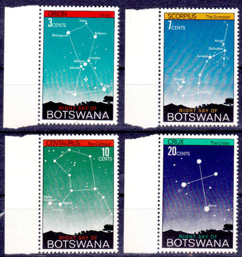 BOTSWANA 1972, 24 April. NIGHT SKY, set, MNH, CV +/- R 100.00 view scans