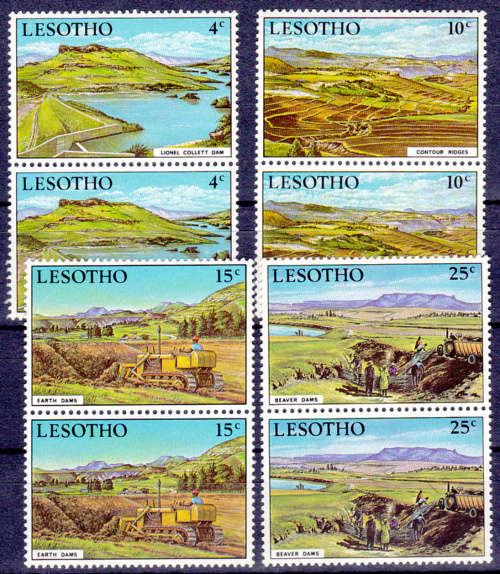 LESOTHO 1971, 15 July. ENVIROMENTAL PROTECTION, set, pairs, MNH, CV +/-R 60.00 view scans