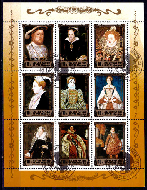 NORTH KOREA 1984, 20 Dec. PORTRAITS of EUROPEAN RULERS, minisheet, MNH, CV +/- R 150.00 view scans