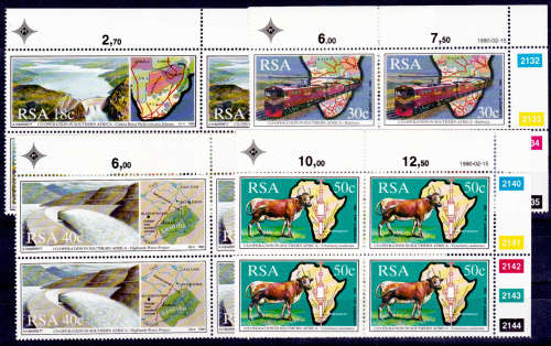 RSA 1990, 15 Feb. CO-OPERATION in SOUTHERN AFRICA, set controls, MNH, CV R 60.00 view scans