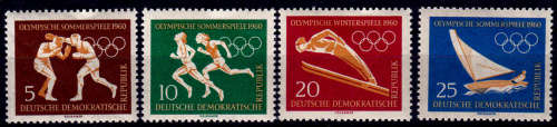 GERMANY DDR 1960, 27 Jan. OLYMPIC GAMES - ROME, ITALY, set, MNH, CV +/-R 130.00, view scans
