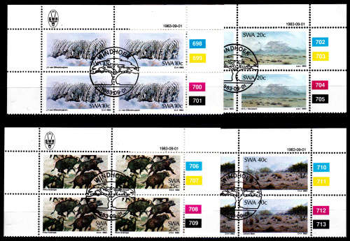 SWA 1983, 1 Sept. SOUTH WEST AFRICA PAINTERS, set controls, CTO, CV R ?? view scans