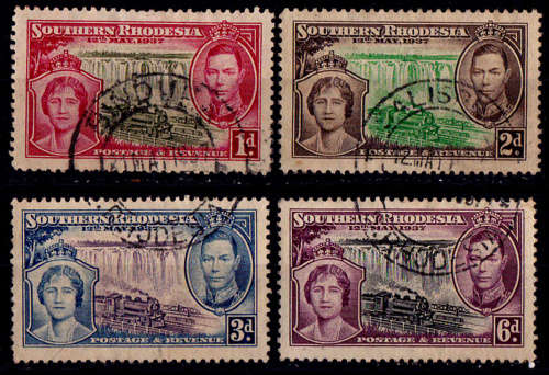 SOUTHERN RHODESIA 1937, 12 May. Coronation KGVI Silver Jubilee, set, UH, CV R 250.00, view scans