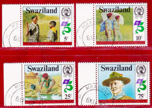 SWAZILAND 1982, 6 Dec. 75th Anniv Boy Scout Movement, set, UNH, CV +/-R 60.00 view scans